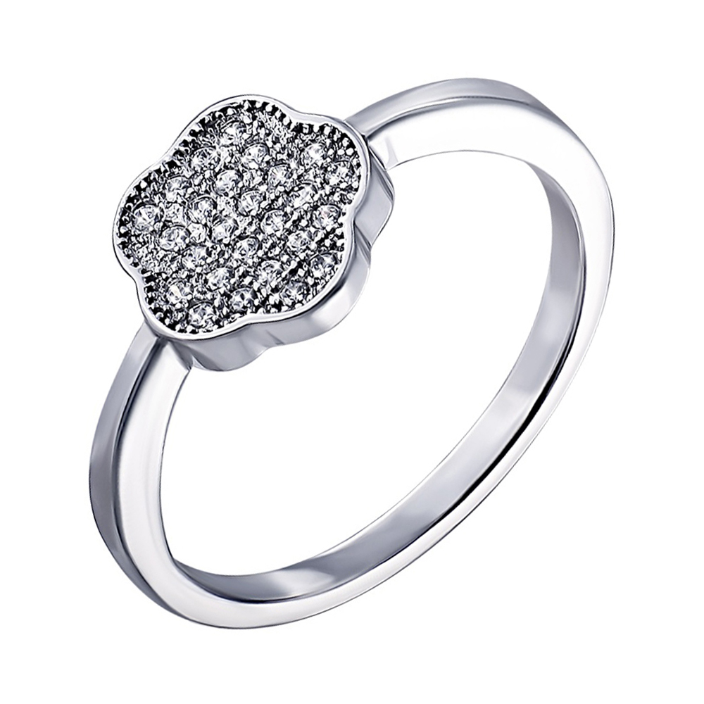 

Серебряное кольцо с фианитами 000125206 18 размера