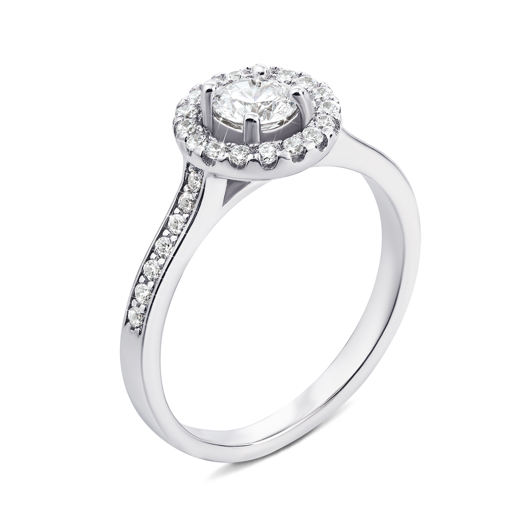 

Серебряное кольцо с фианитами 000134614 16 размера