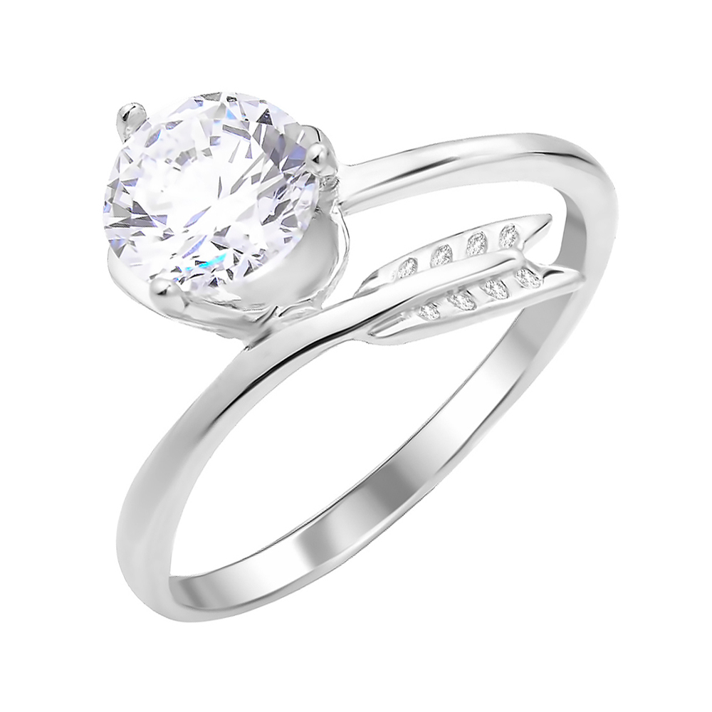 

Серебряное кольцо с цирконием 000112721 16 размера
