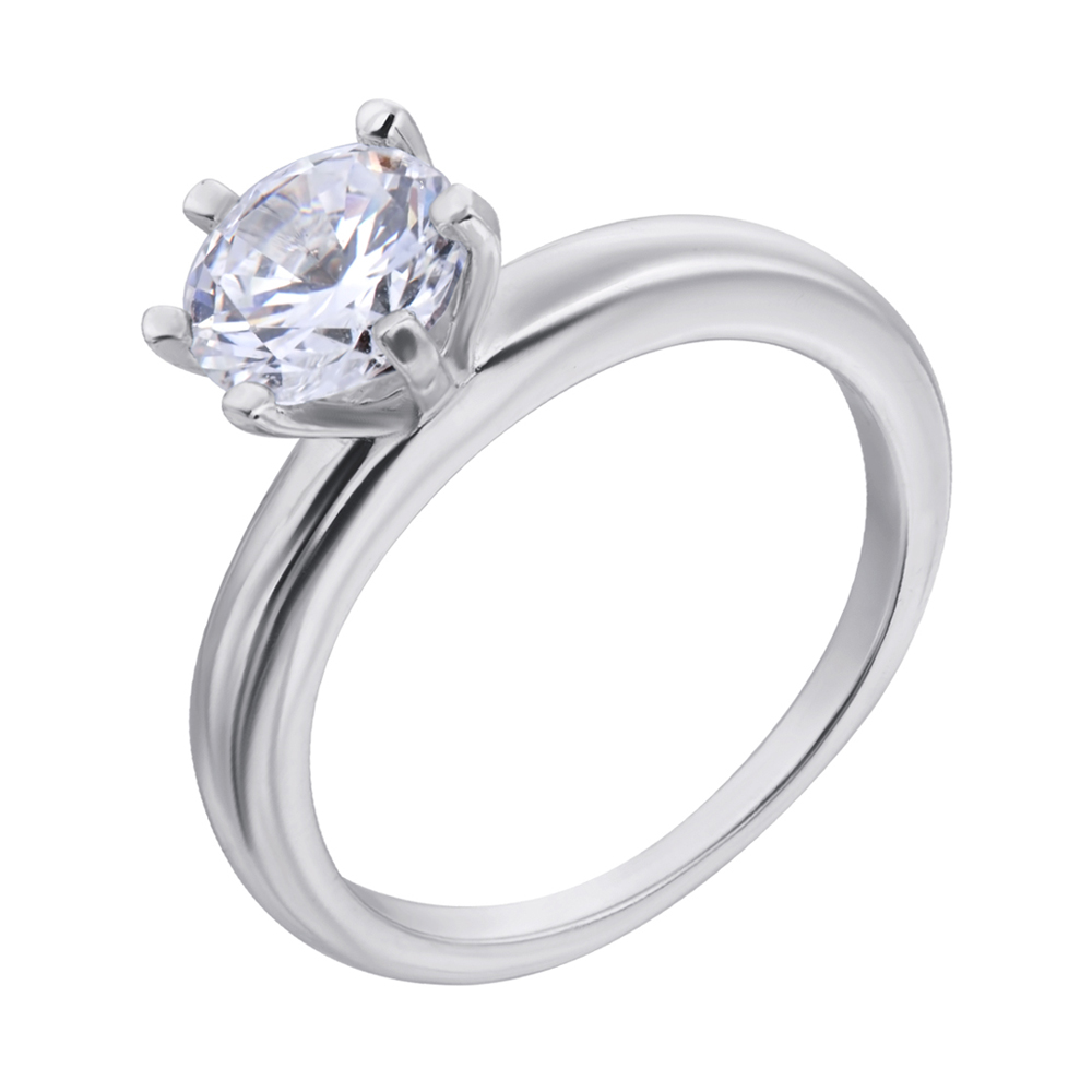 

Серебряное кольцо с фианитом 000117773 18 размера