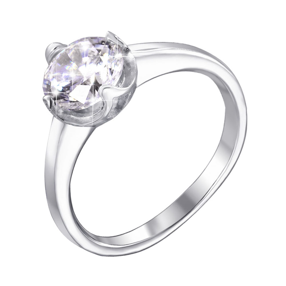 

Серебряное кольцо с фианитом 000135442 16 размера