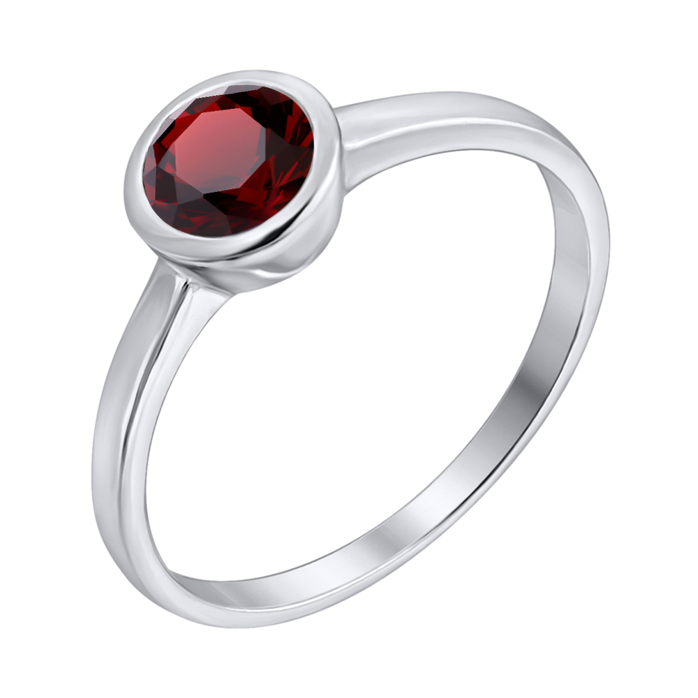 

Серебряное кольцо с гранатом 000135252 17 размера