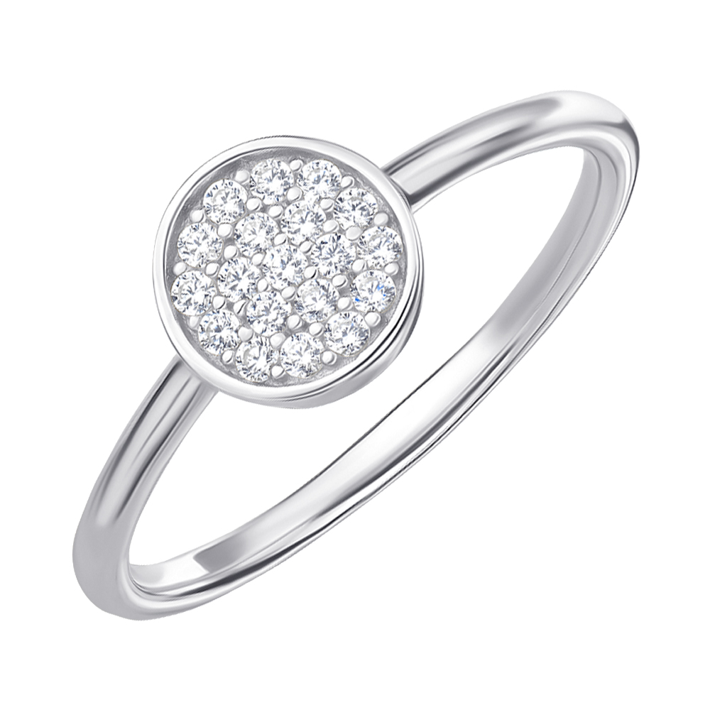 

Серебряное кольцо с фианитами 000146112 16.5 размера