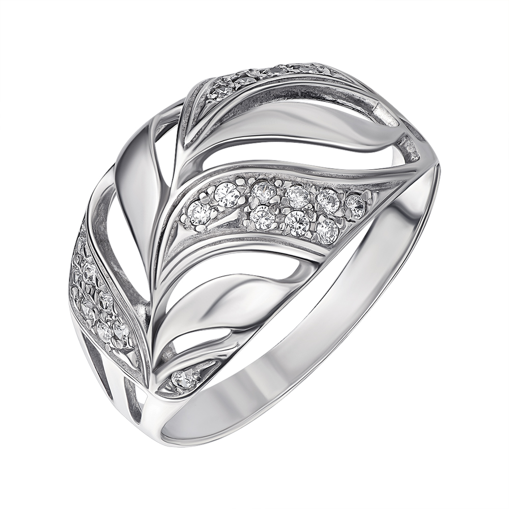 

Серебряное кольцо с фианитами 000146098 18 размера