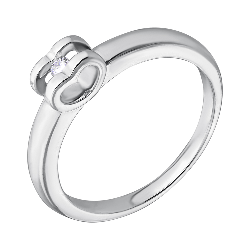 

Серебряное кольцо с бриллиантом 000051201 17.5 размера