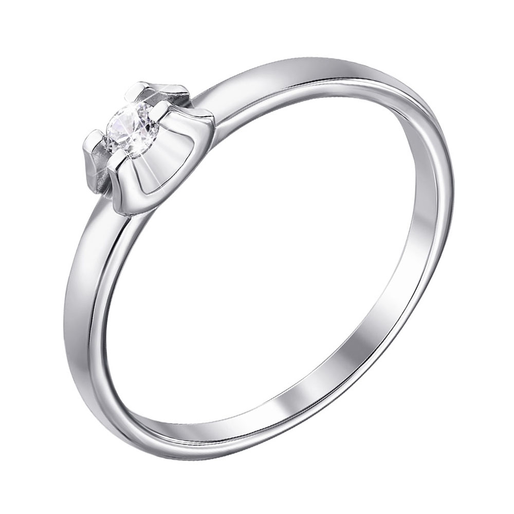 

Серебряное кольцо с цирконием 000140427 16 размера