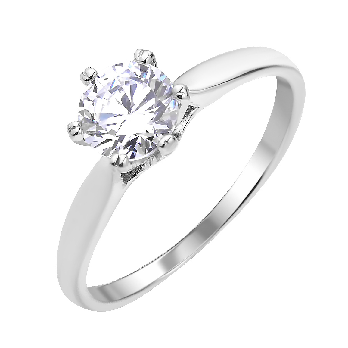 

Серебряное кольцо с кристаллом циркония 000112675 16 размера