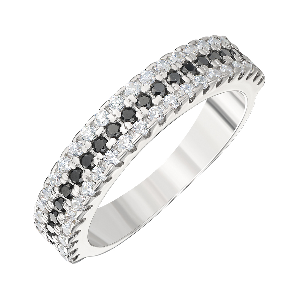 

Серебряное кольцо с фианитами 000144034 17 размера