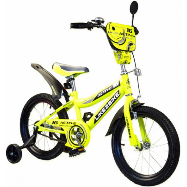 

Двухколесный детский велосипед 16 дюймов Like2bike Active 191629 Жёлтый