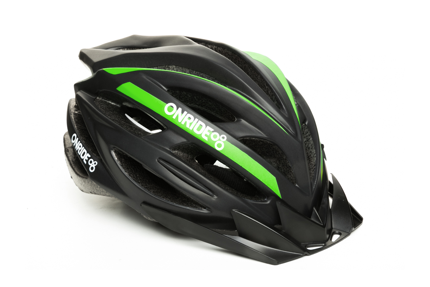 

Шлем велосипедный ONRIDE Grip L 58-61 Черный с зеленым 69078900061