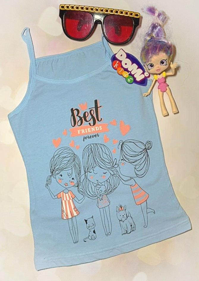 

Майка детская для девочки DOMI kids 68250-34 Голубой, 4/5 (104-110cm)