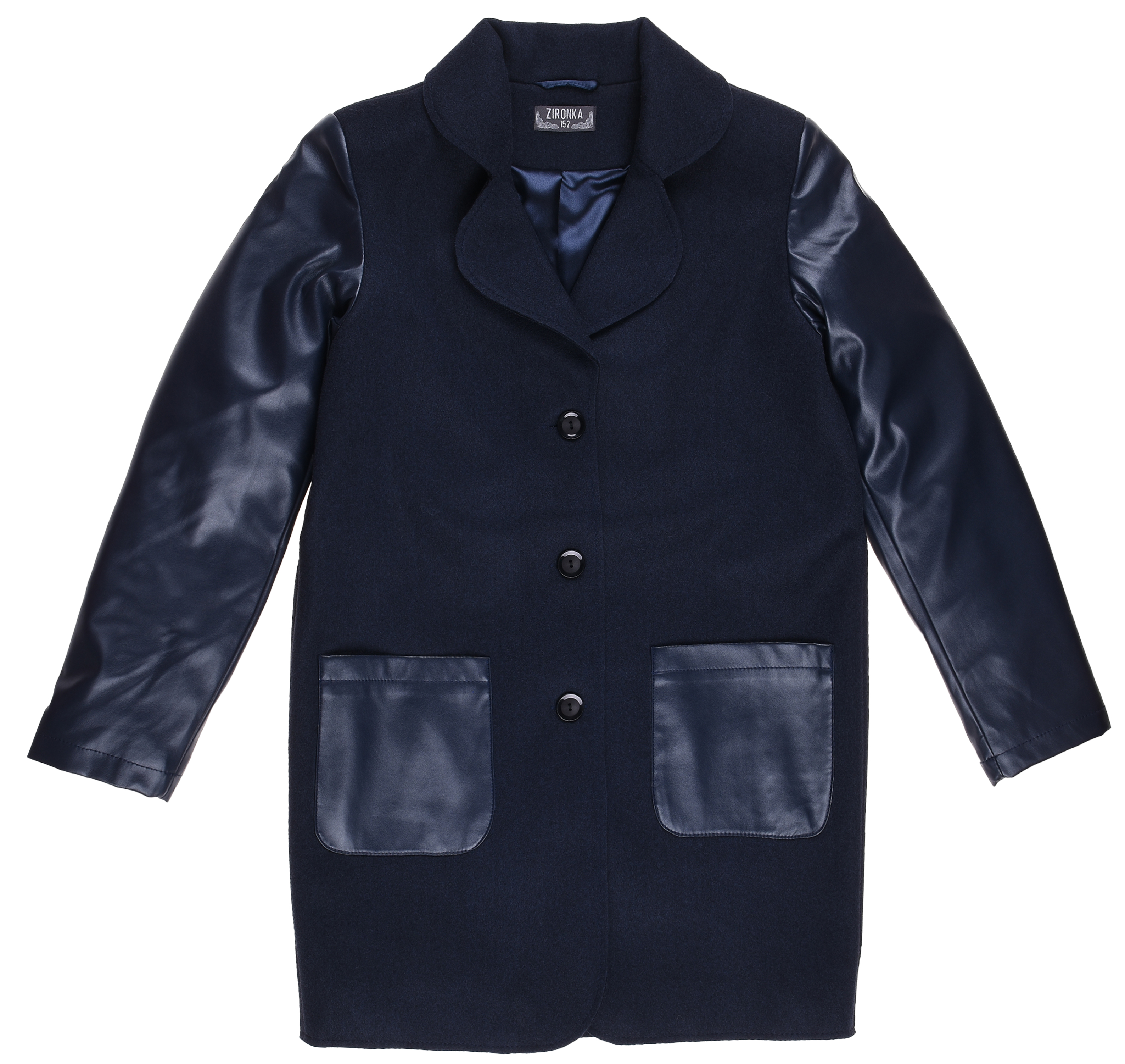 

Демисезонное пальто Zironka Wool Collection 50-9003-2 152 см Темно-синее