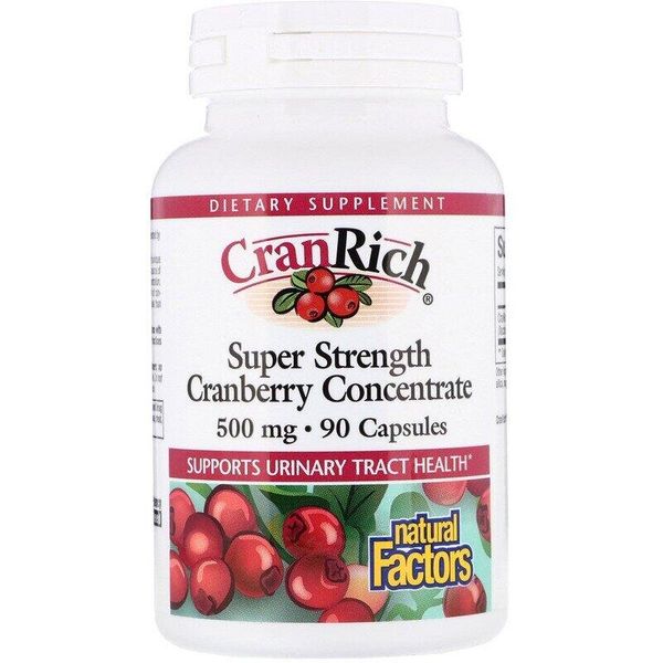 

Клюквенный супер концентрат CranRich Natural Factors 500 мг 90 капсул (NFA028)