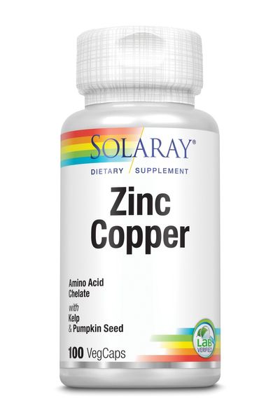 

Цинк и медь Zinc Copper Solaray 100 капсул (SR060)