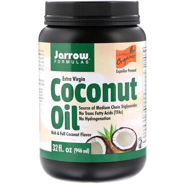 

Кокосовое масло Organic Extra Virgin Coconut Oil Jarrow Formulas 946 мл (JF065)