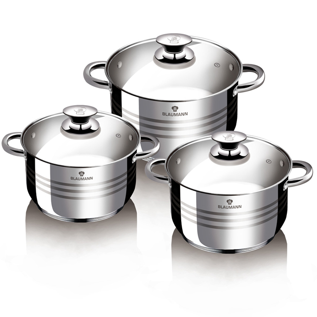 

Уникальный набор кастрюль из нержавеющей стали Blaumann Gourmet Line BL-3160 на 6 предметов