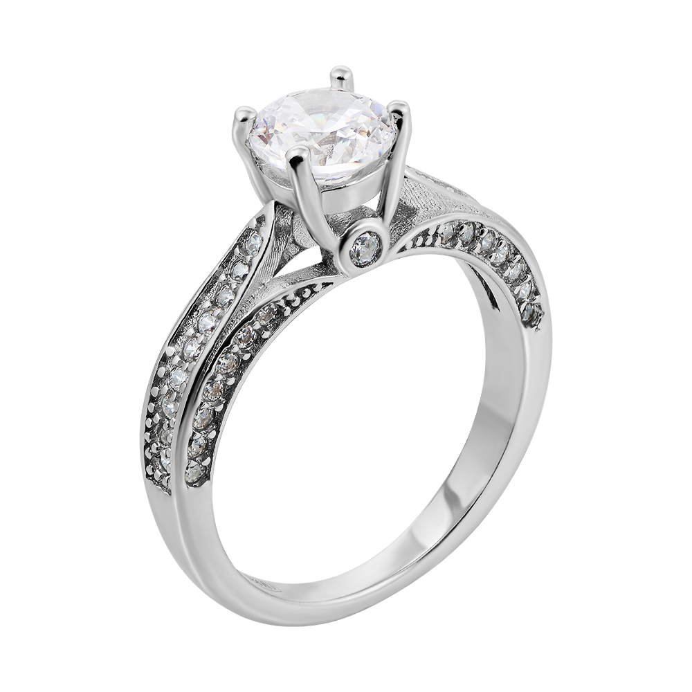 

Серебряное кольцо с фианитами 000133839 18 размера