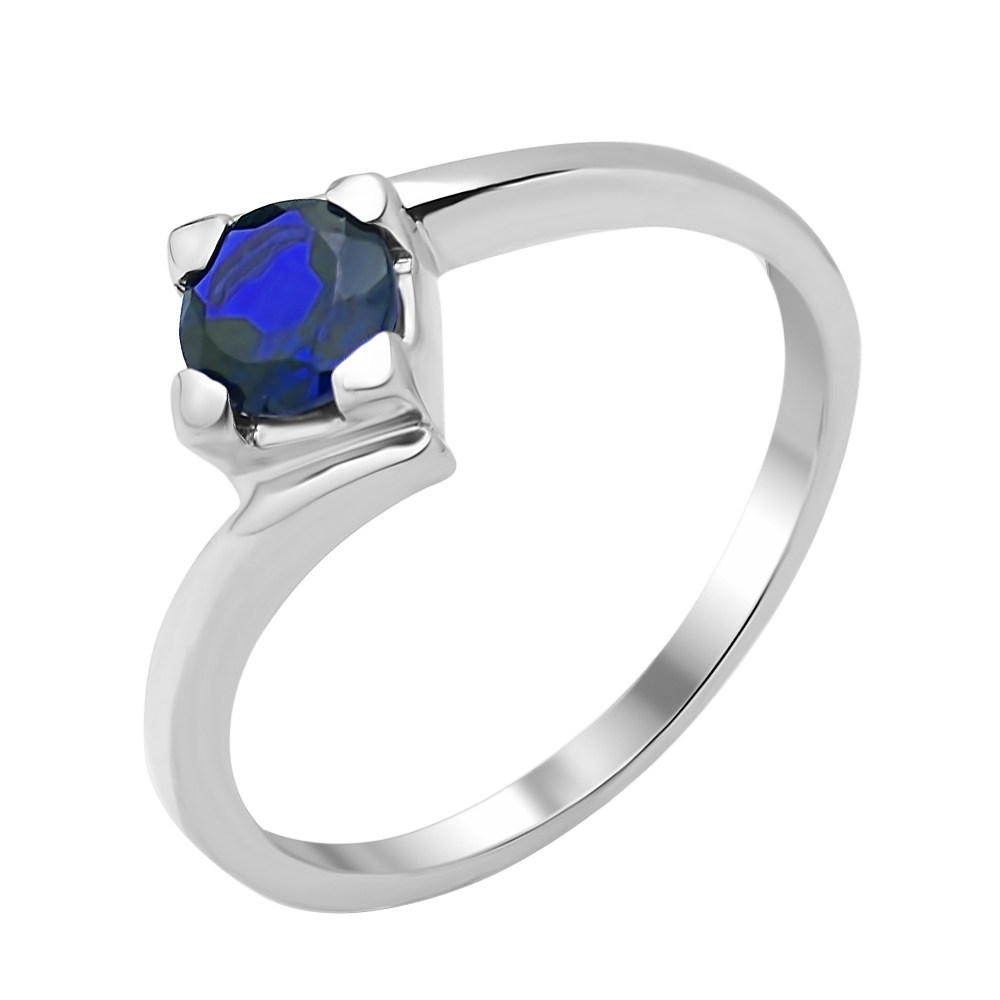 

Серебряное кольцо с сапфиром 000134848 16.5 размера