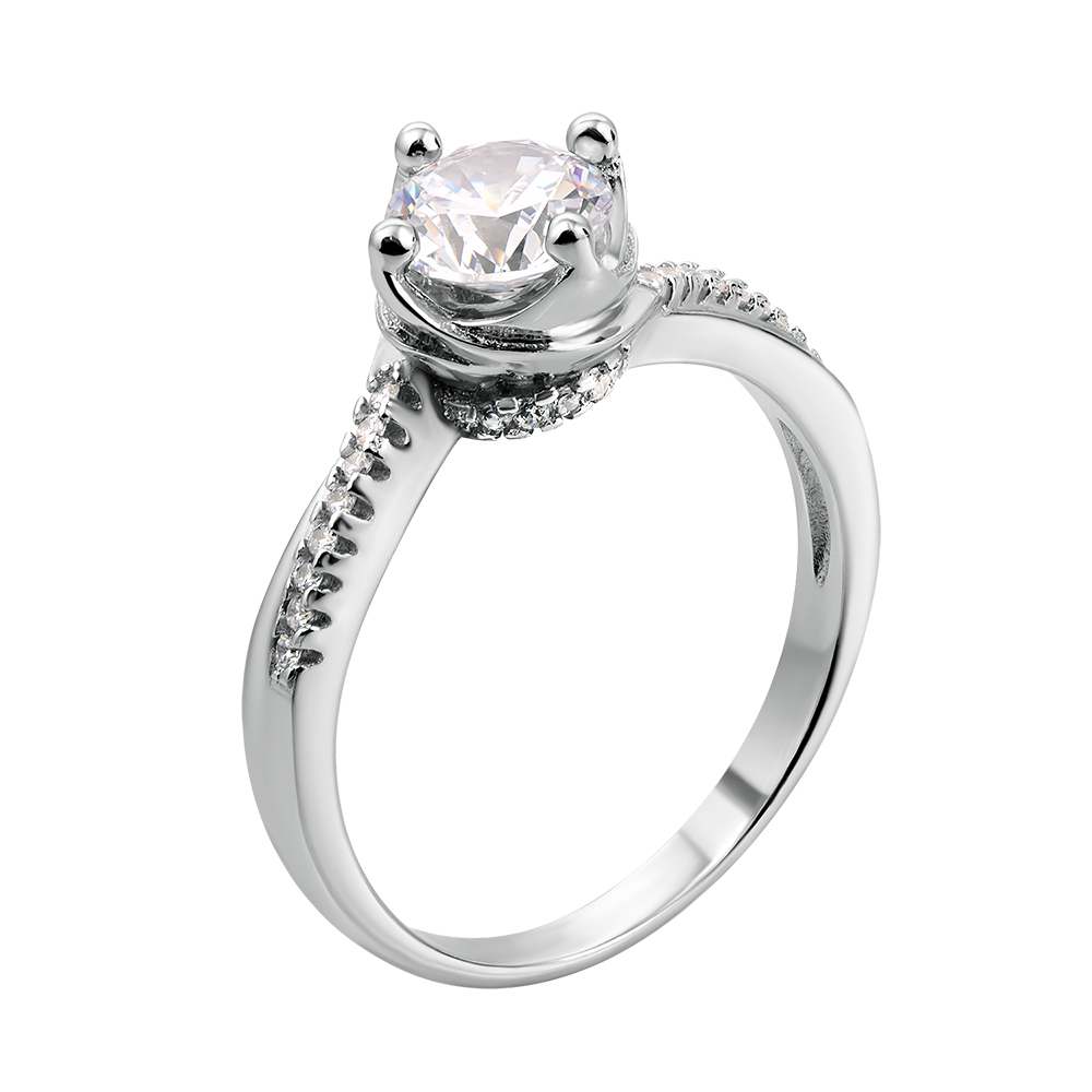 

Серебряное кольцо с кристаллами циркония 000117760 15 размера