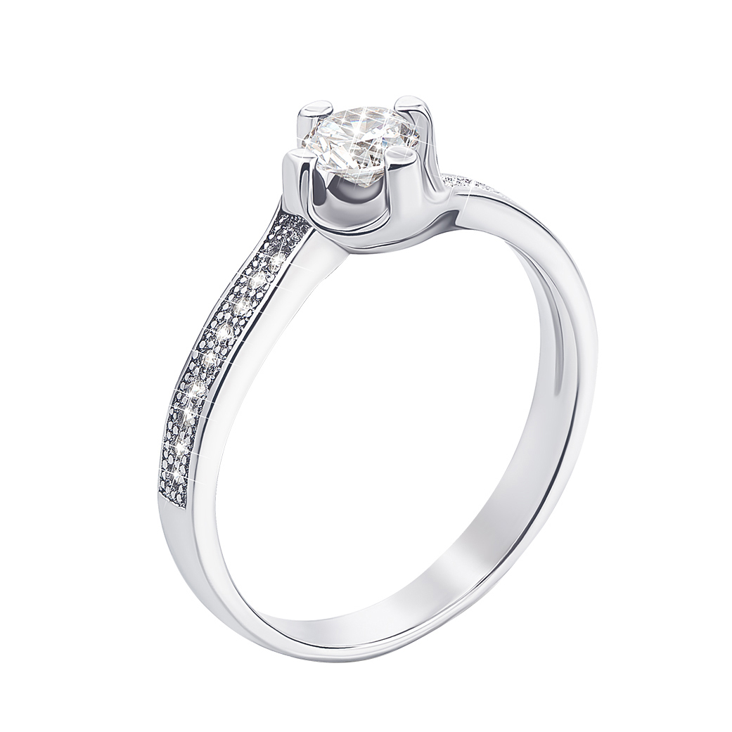 

Серебряное кольцо с фианитами 000127122 16.5 размера