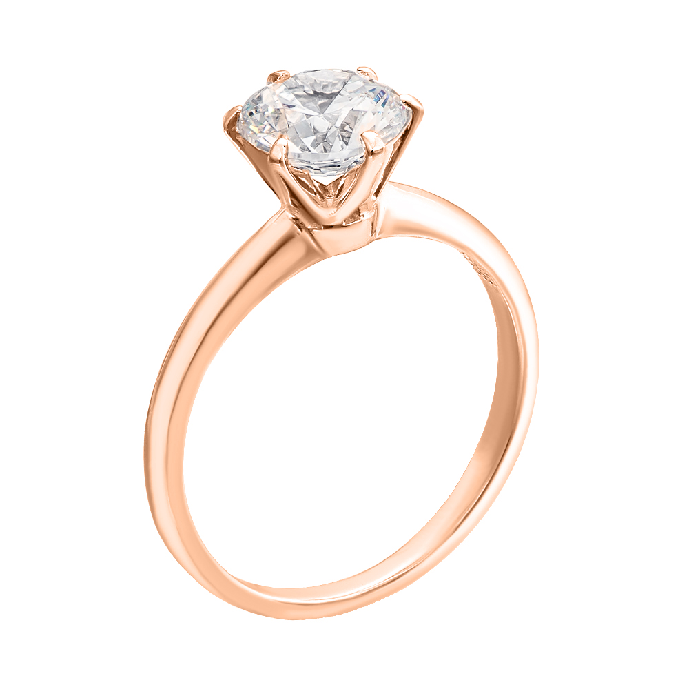 

Кольцо из красного золота с кристаллом Swarovski 000134989 18.5 размера