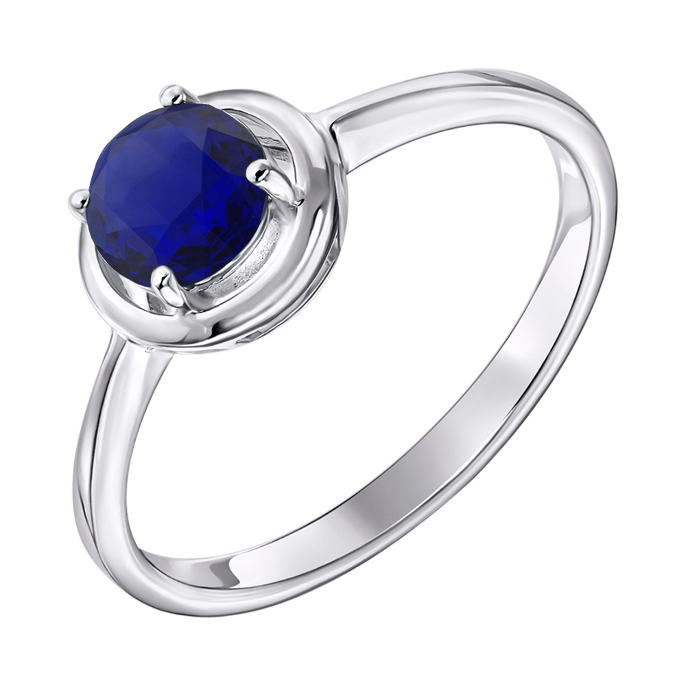 

Серебряное кольцо с сапфиром 000137270 16 размера