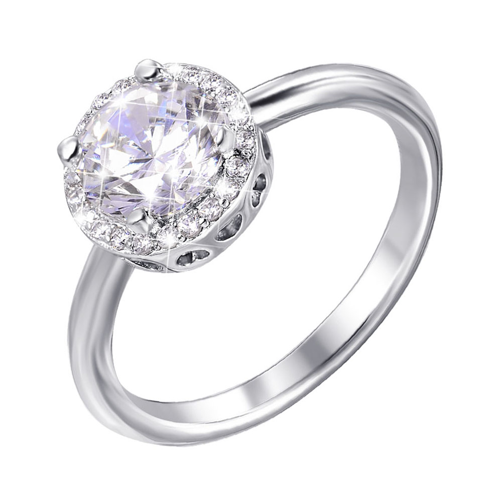 

Серебряное кольцо с фианитами 000140369 17 размера