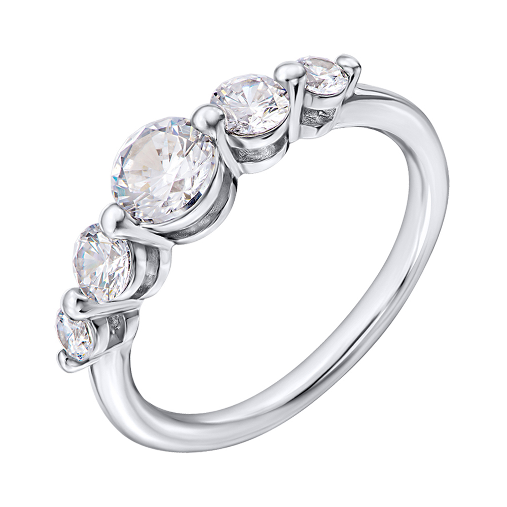 

Серебряное кольцо с фианитами 000134290 16.5 размера