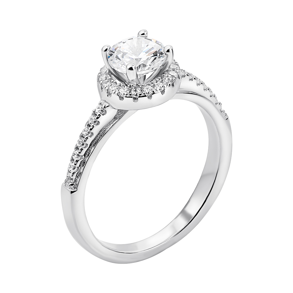 

Серебряное кольцо с фианитами 000135451 17.5 размера