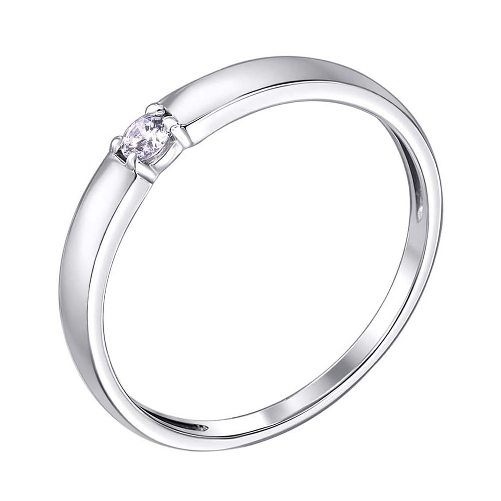 

Серебряное кольцо с бриллиантом 000123335 17.5 размера