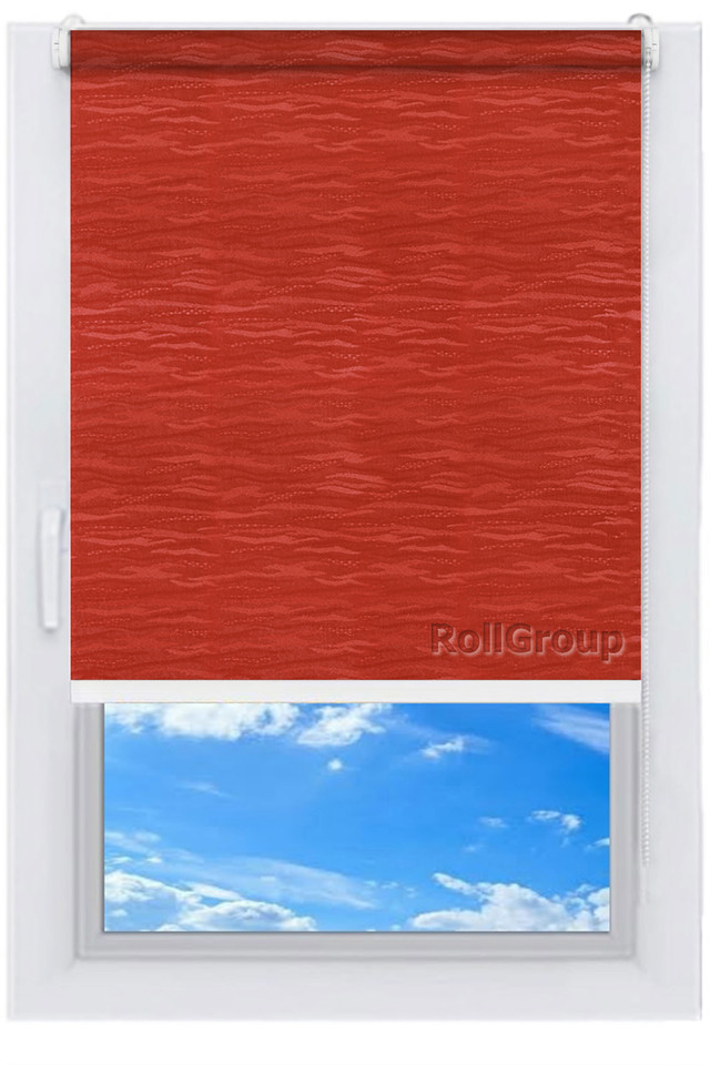 

Ролета тканевая Roll Group Лазурь 130х165 Вишня 2088