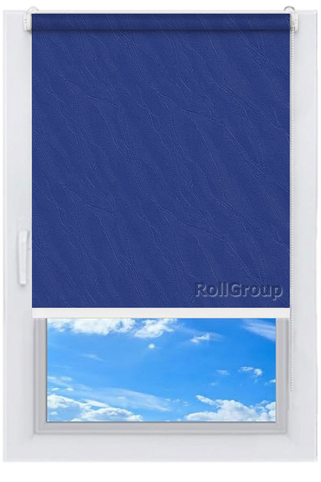 

Ролета тканевая Roll Group Вода 140х165 Синий 2090
