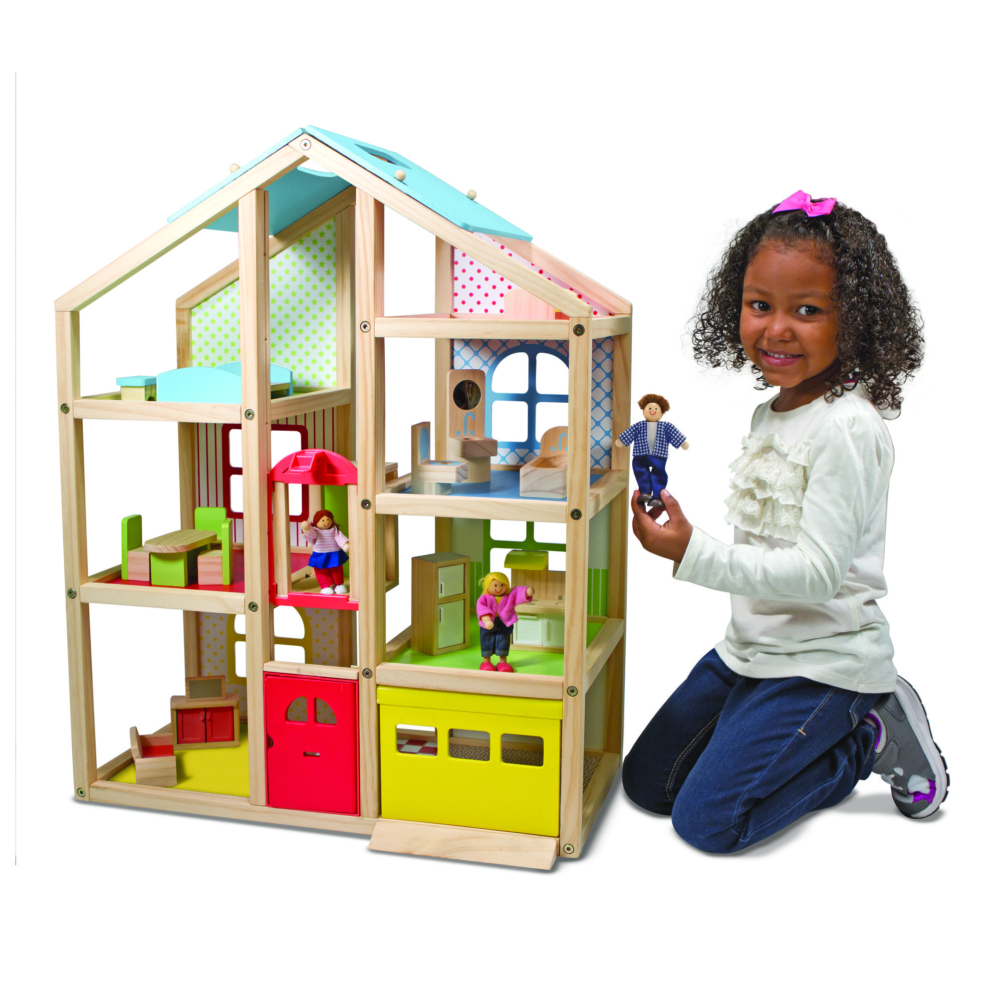 

Деревянный кукольный домик с набором мебели Melissa & Doug (MD2462)