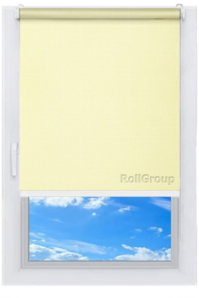 

Ролета тканевая Roll Group Лен 120х165 Ваниль 0875