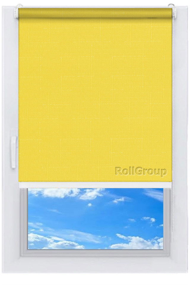 

Ролета тканевая Roll Group Лен 125х165 Желтый 0858