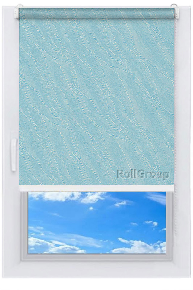 

Ролета тканевая Roll Group Вода 120х165 Голубой 1840