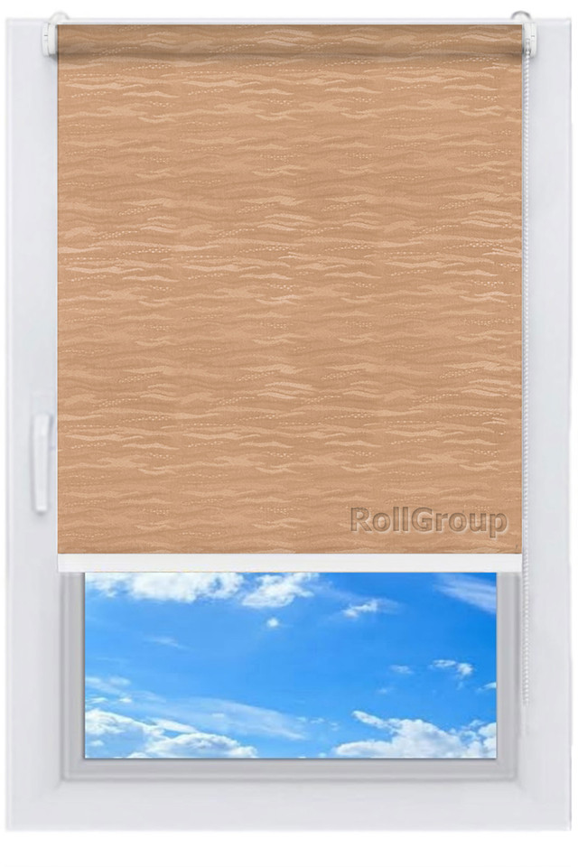 

Ролета тканевая Roll Group Лазурь 140х165 Какао 2076