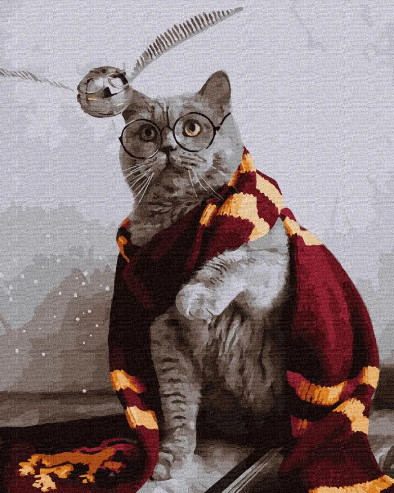 

Картина по номерам. Brushme Котик ловец снитча GX36543