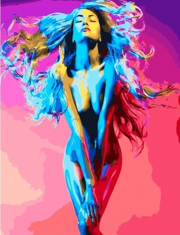 

Картина по номерам. Rainbow Art Яркая девушка GX33618-RA