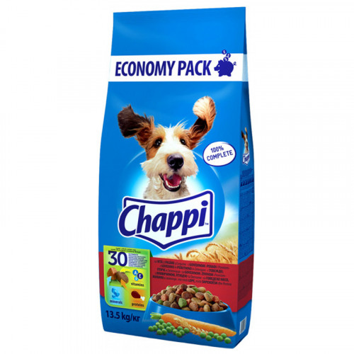 

Сухой корм Chappi для взрослых собак, с говядиной, птицей и овощами, 13.5 кг