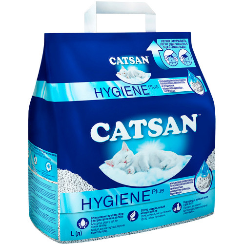 

Наполнитель Catsan Hygiene Plus для кошачьего туалета, впитывающий, 4.9 кг (10 л)