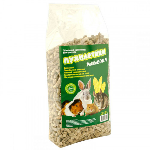 

Кукурузный наполнитель Пушистики Pellecorn для грызунов, пеллетированный, 15 кг