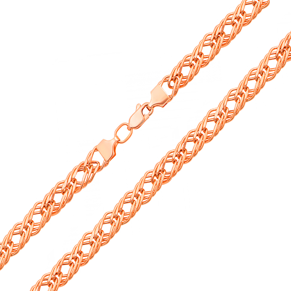 

Цепочка из красного золота в плетении ромб 000131595 50 размера