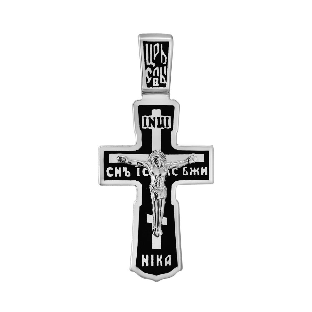 

Серебряный крестик с эмалью 000140561