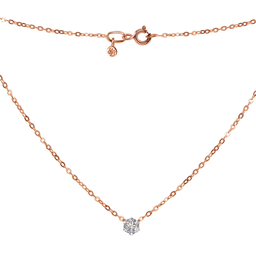 

Золотое колье Алия в комбинированном цвете с бриллиантами 000128060 40 размера