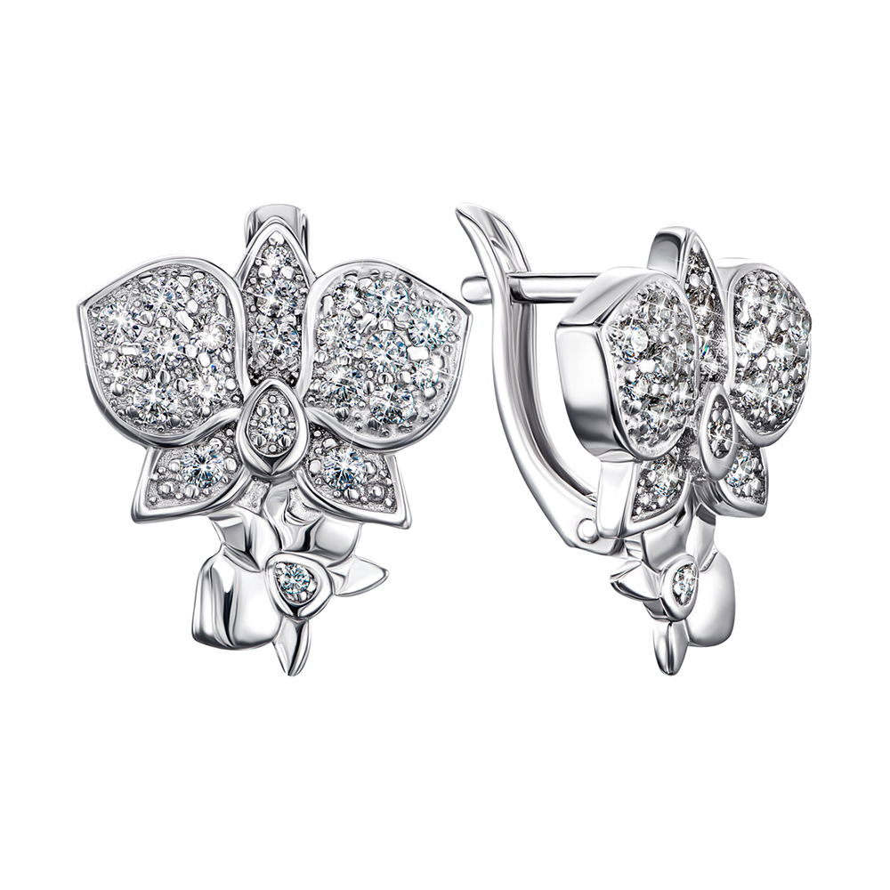 

Серебряные серьги с цирконием 000146633