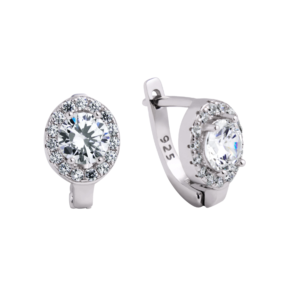 

Серебряные серьги с фианитами 000106868