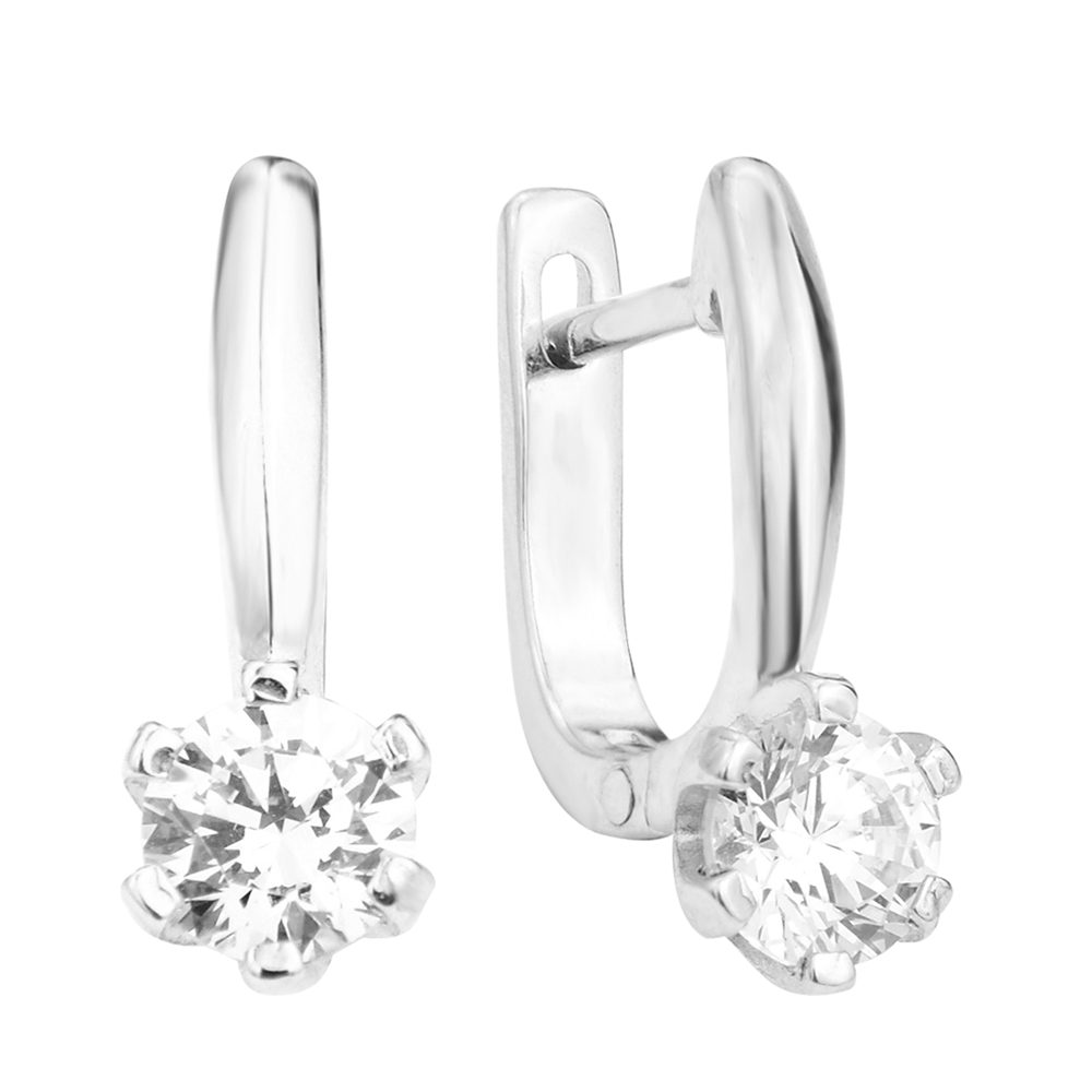 

Серебряные серьги с кристаллами Swarovski 000125474