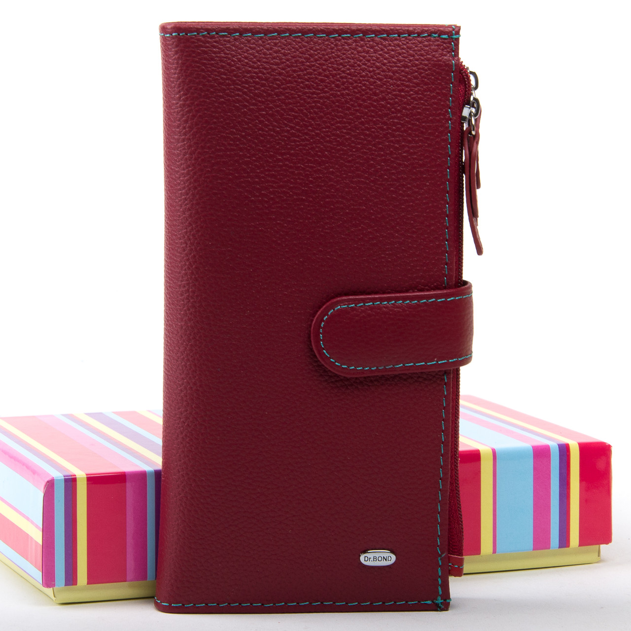 

Кошелек Rainbow кожа DR. BOND WRN-23 бордовый
