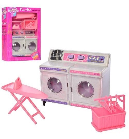 

​Мебель A-Toys Стиральная Машинка 2010, гладил.доска, корзина, звук, свет, 21-31-9 см